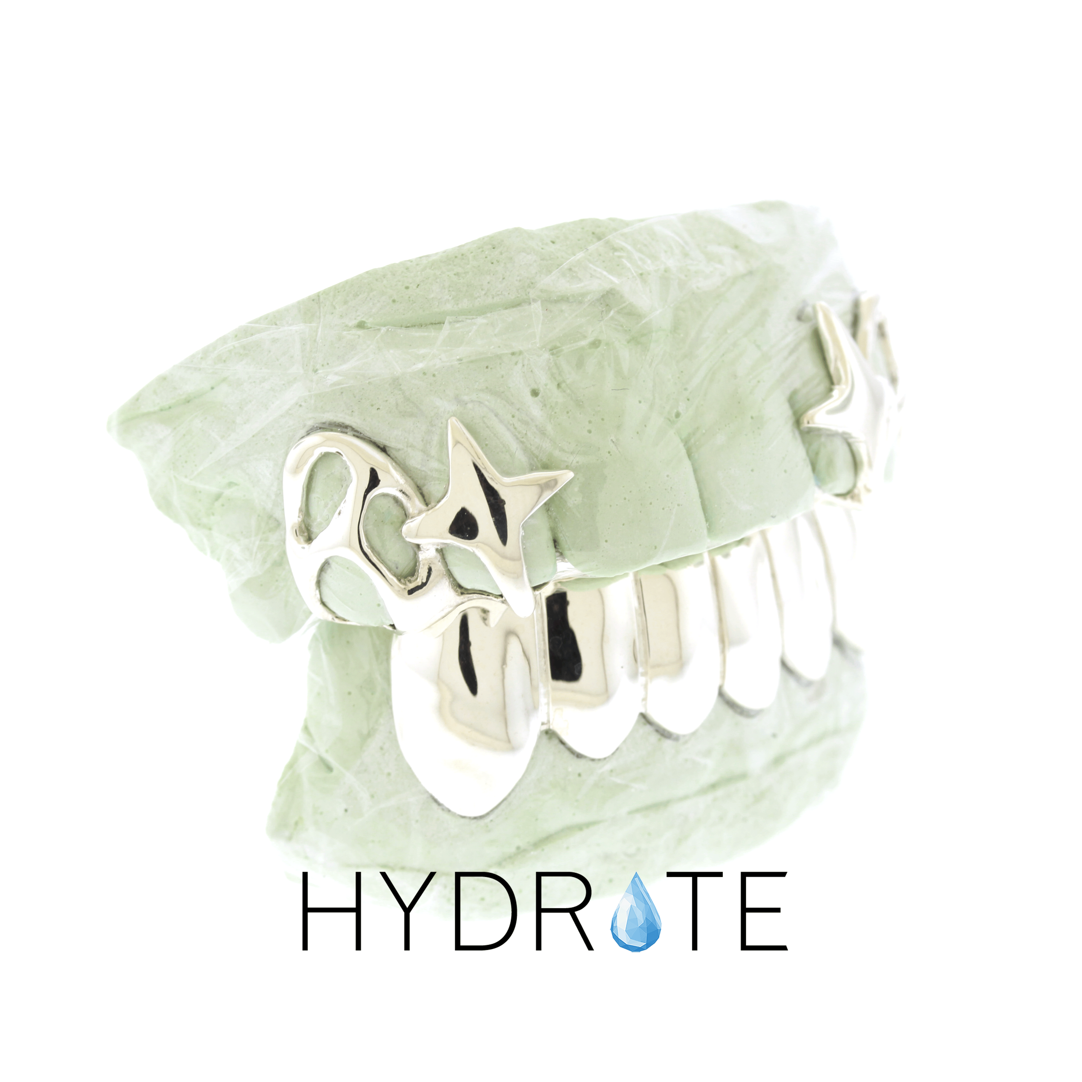 Gold Grillz Custom Design Set – 4 Top with Back Bar & 6 Solid Bottom