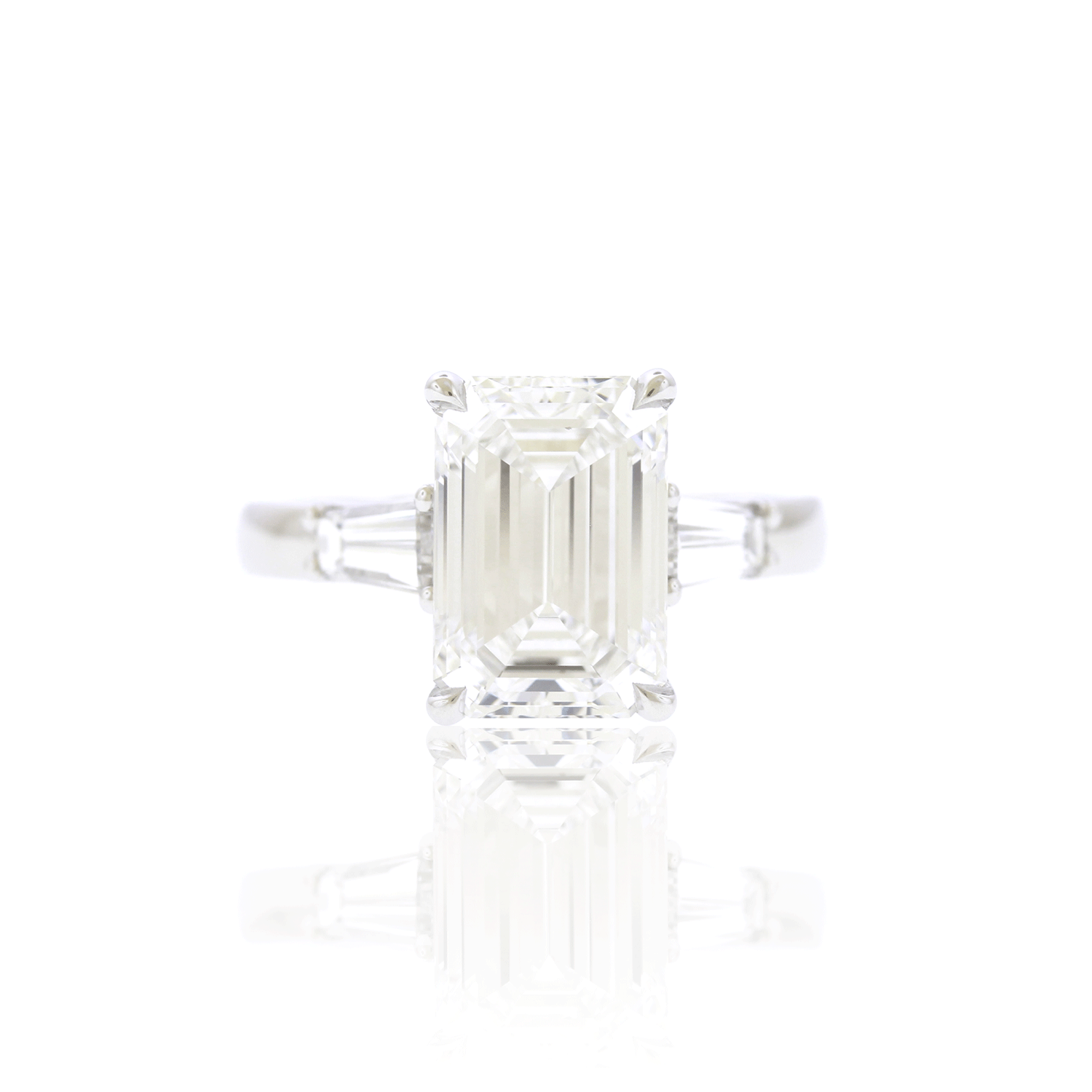 Custom Design Deposit – Emerald & Baguette Three Stone GIA Certified Lab Grown Diamond Engagement Ring