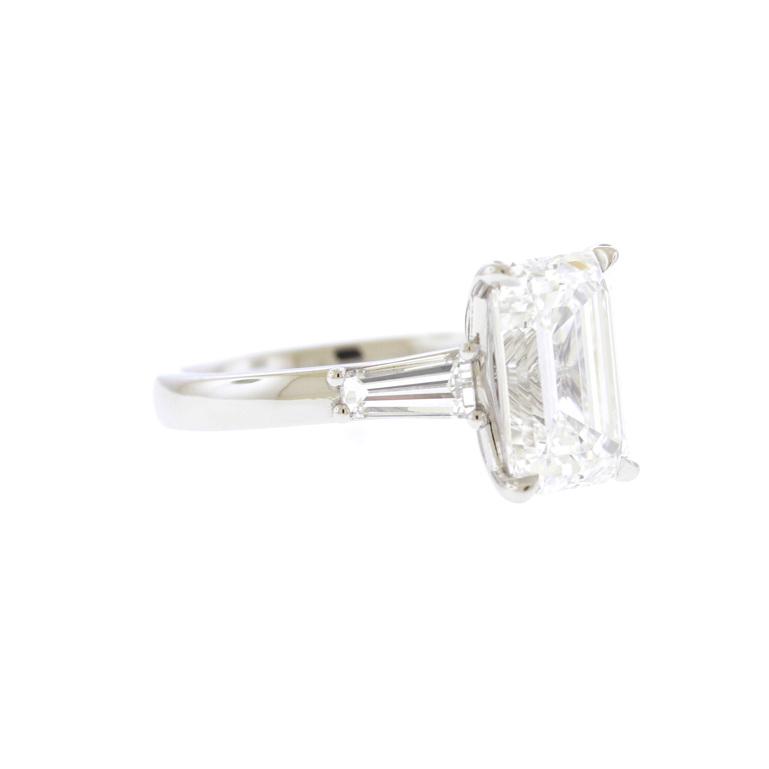 Custom Design Deposit – Emerald & Baguette Three Stone GIA Certified Lab Grown Diamond Engagement Ring