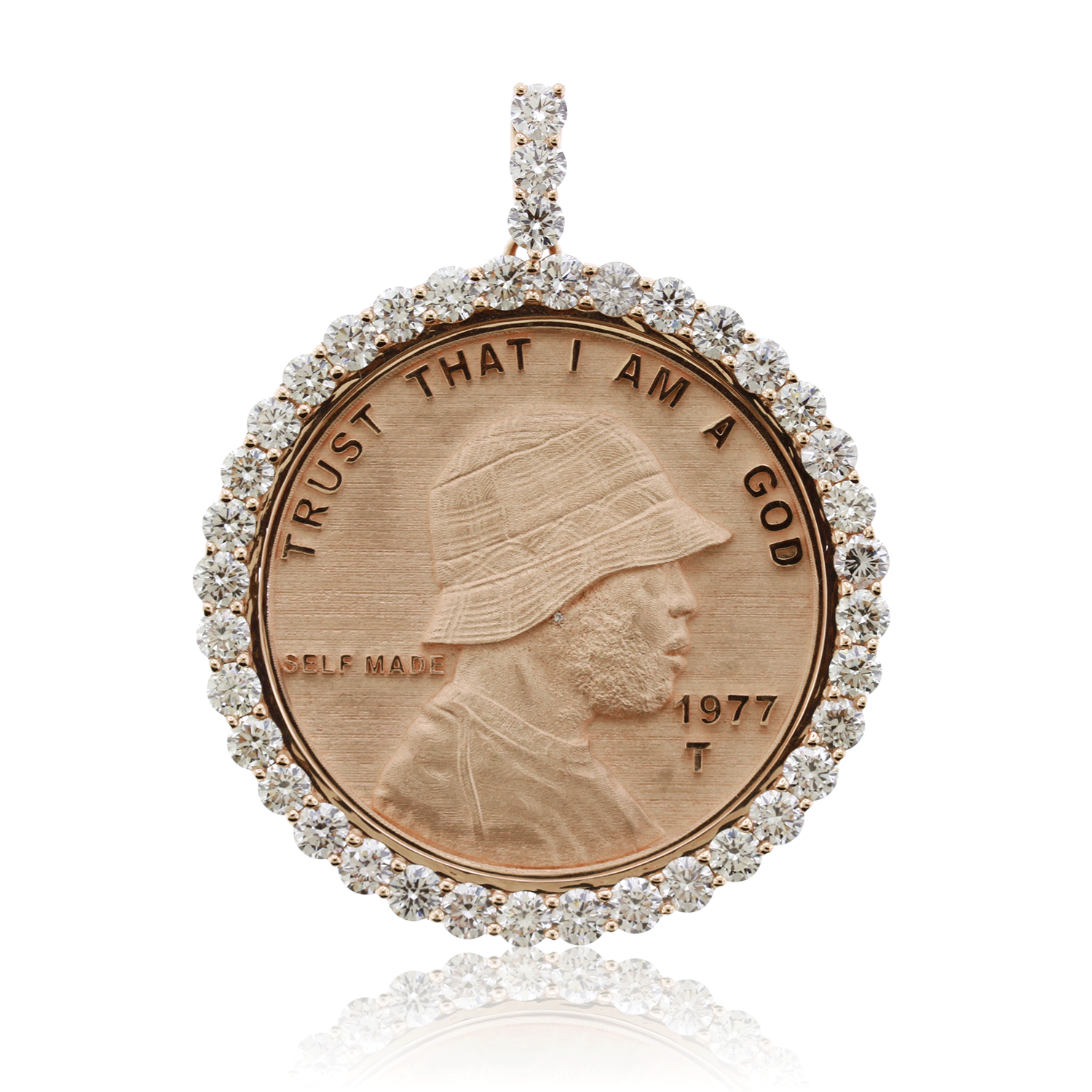 Depósito de diseño personalizado: colgante de diamantes naturales "One Love"