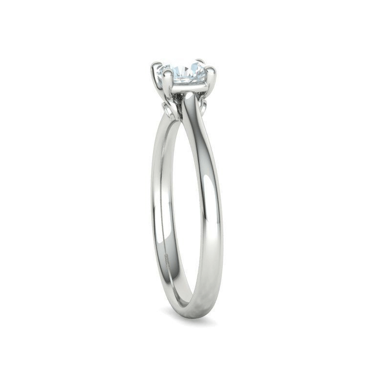 Anillo de compromiso con halo de diamantes brillantes redondos (1/3ct)