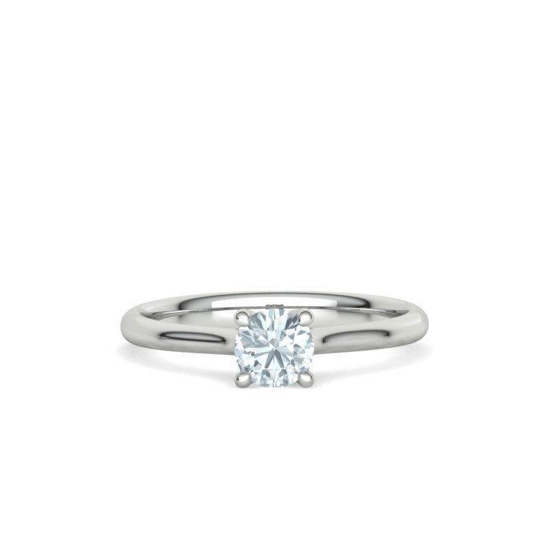 Round Brilliant Natural Diamond Solitaire Engagement Ring Mounting (0.02ctw)