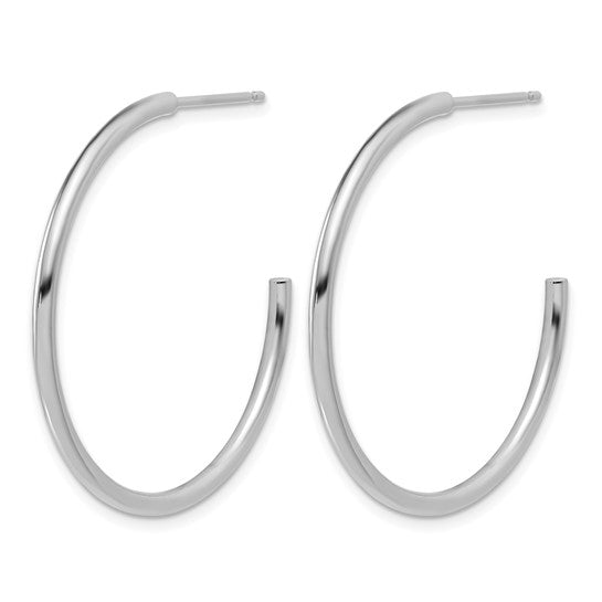 37mm J-Hoop Earrings - Platinum