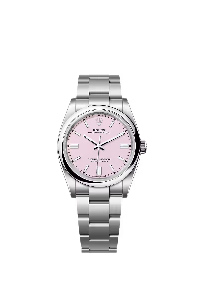 Rolex Oyster Perpetual 126000, Stainless Steel, Pink Dial, Oyster Bracelet 36mm