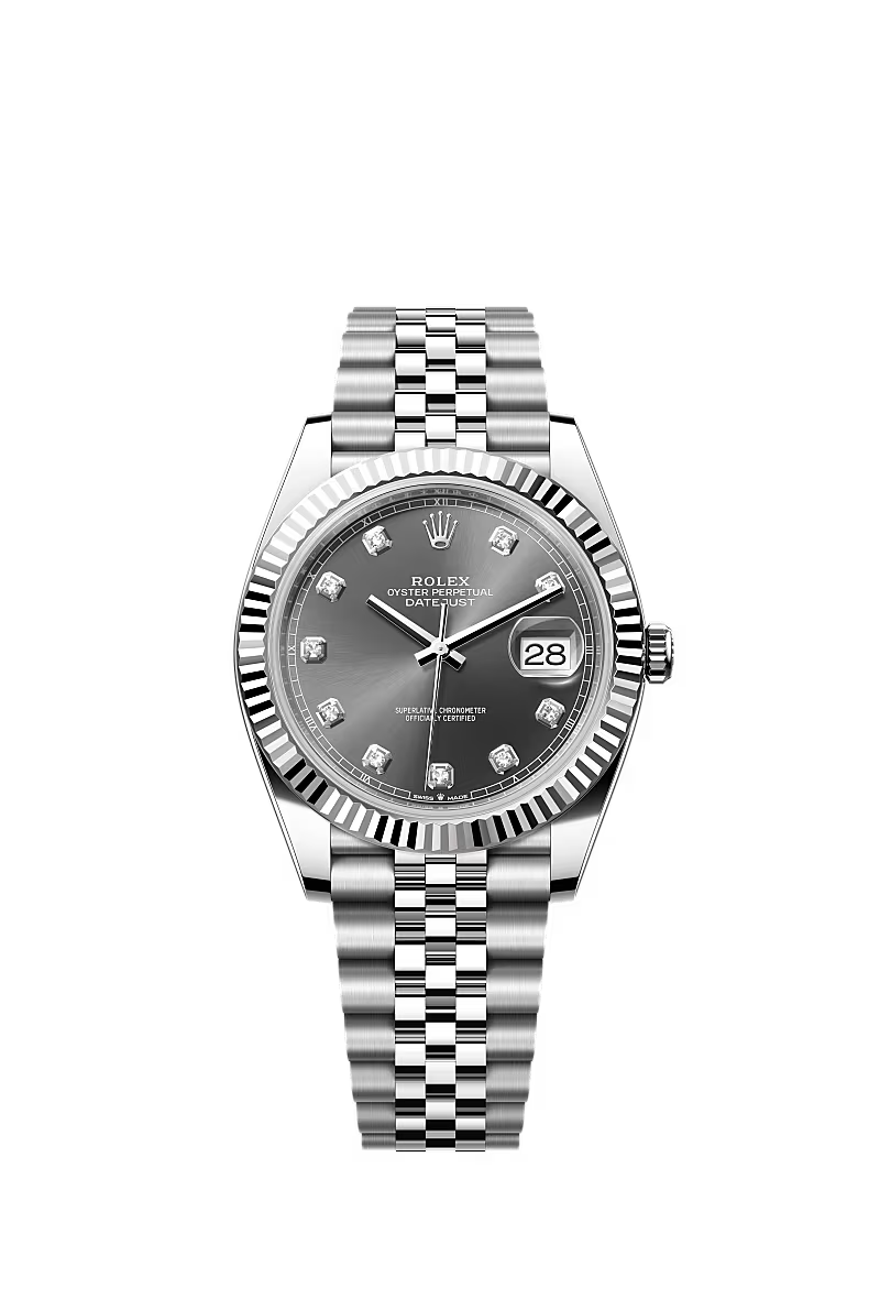 Rolex Datejust 126334, Stainless Steel, Grey Diamond Dial, Jubilee Bracelet 41mm