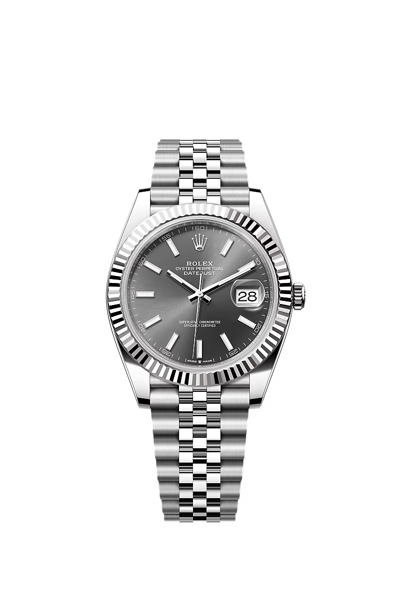 Rolex Datejust 126334, Stainless Steel, Grey Index Dial, Jubilee Bracelet 41mm