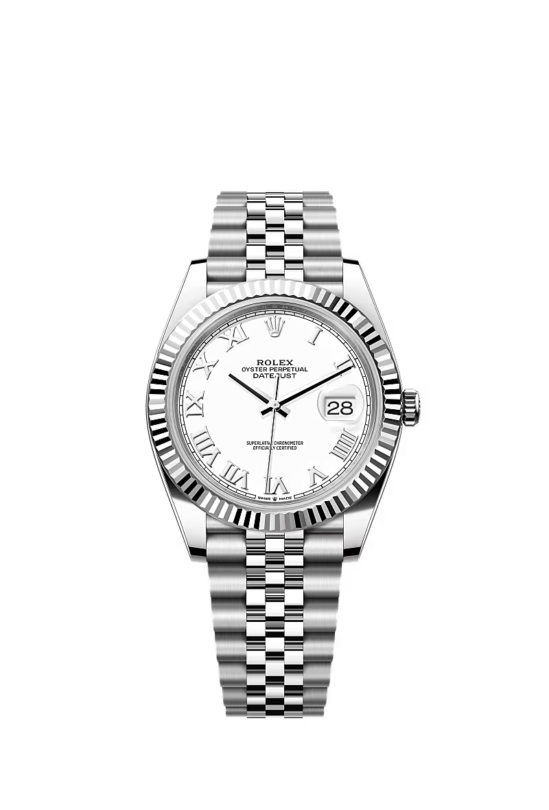 Rolex Datejust 126334, Stainless Steel, White Roman Dial, Jubilee Bracelet 41mm