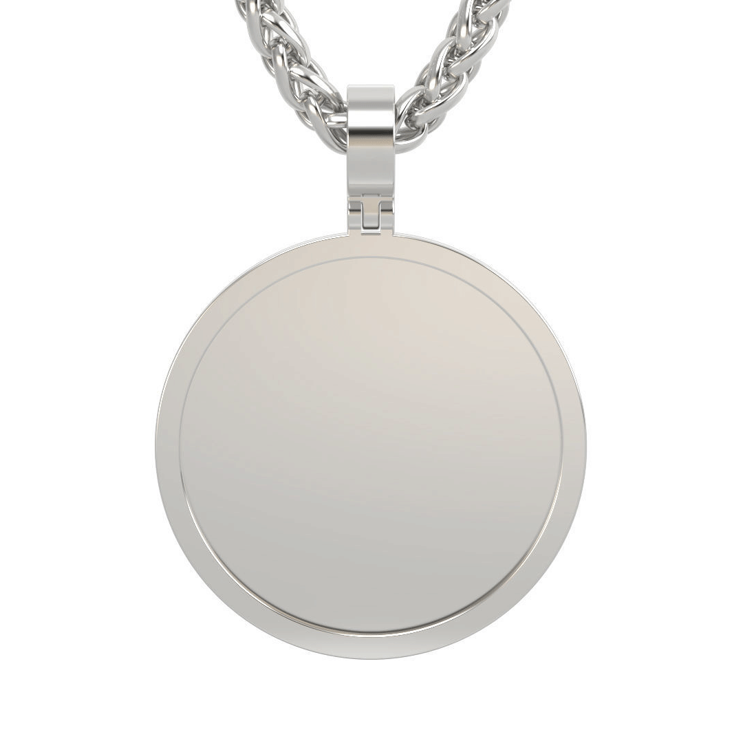 Medium Solid Gold Round Picture Pendant