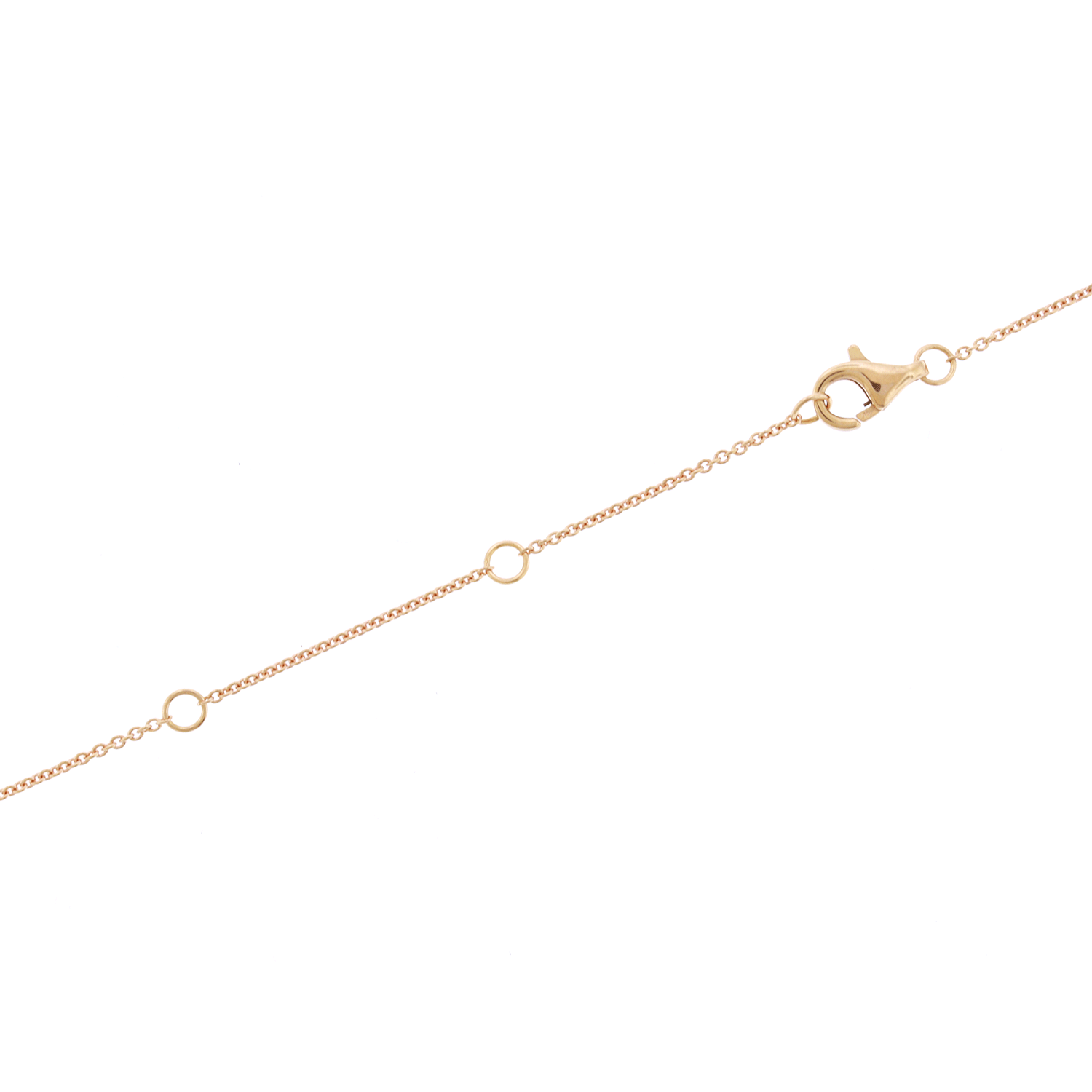 Collar con pavé de diamantes naturales (1/10 quilates) - Oro rosa de 18 quilates