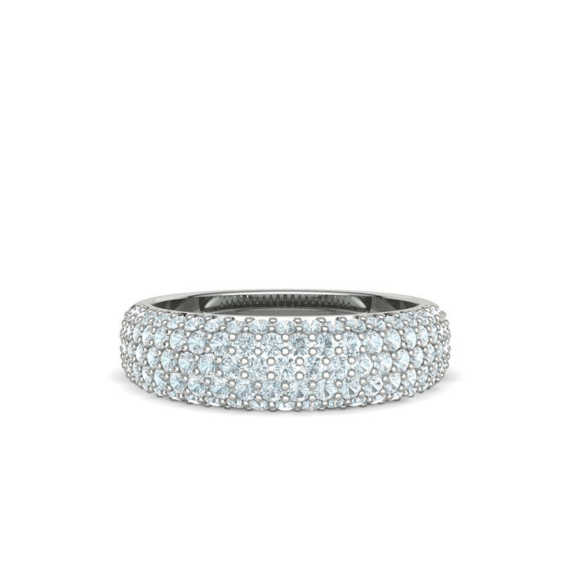 Domed Pavé Natural Diamond Ring (1ctw)