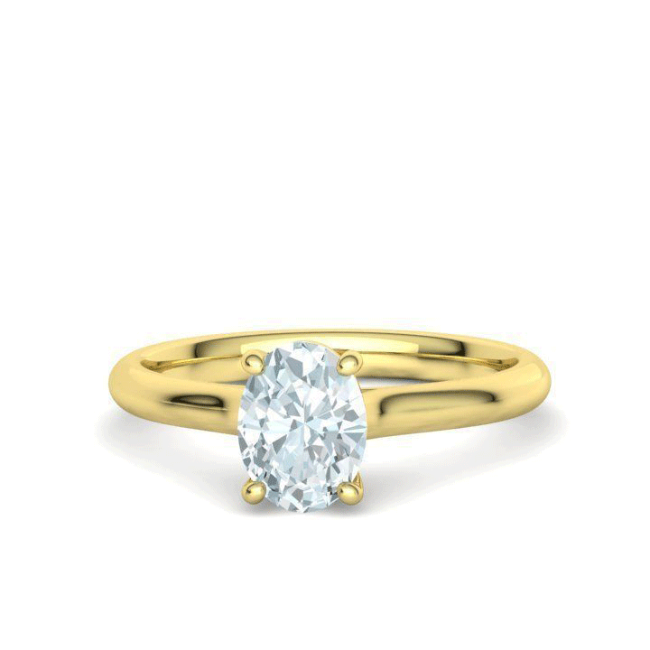 Oval Brilliant Solitaire Engagement Ring Mounting