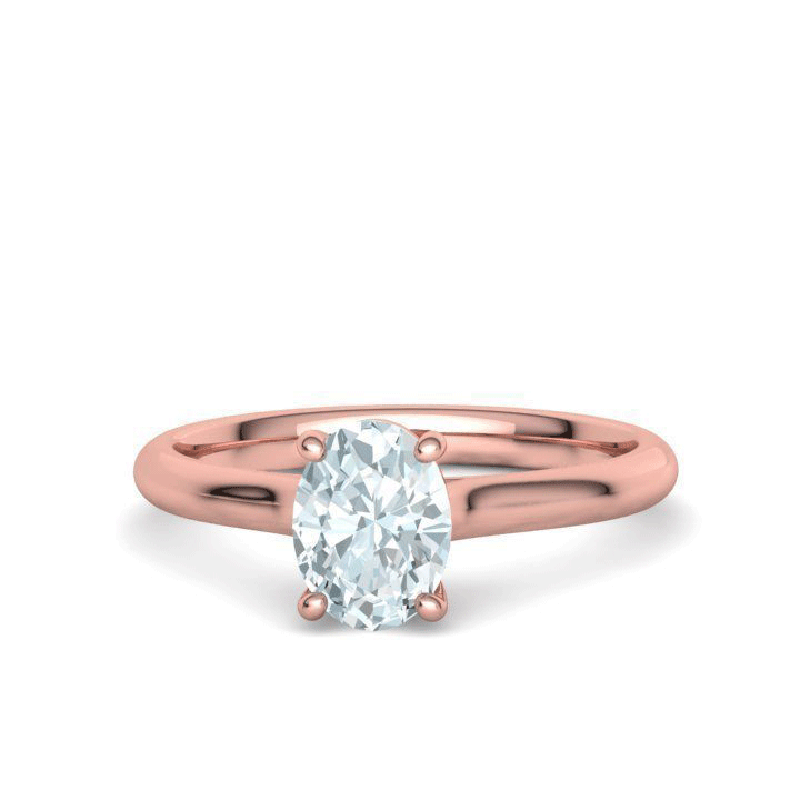 Oval Brilliant Solitaire Engagement Ring Mounting
