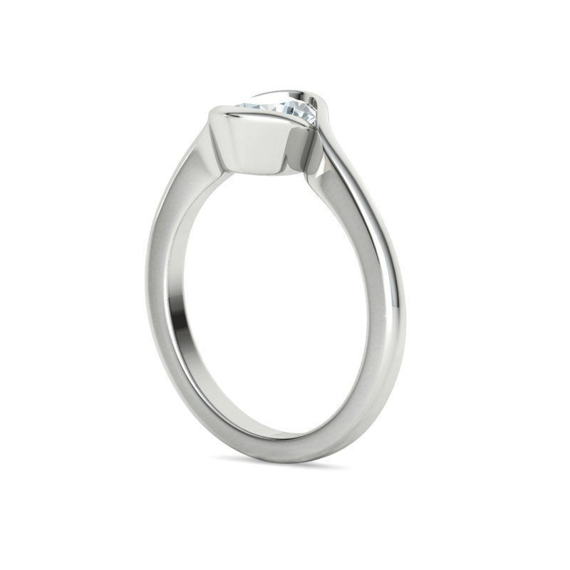 Round Brilliant Solitaire Bypass Diamond Engagement Ring (1ct)