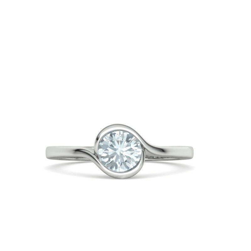 Round Brilliant Solitaire Bypass Engagement Ring Mounting