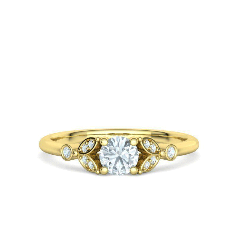 Round Brilliant Diamond Accent Engagement Ring (1/2ctw)