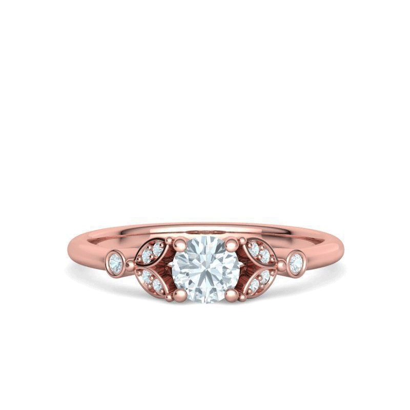 Round Brilliant Diamond Accent Engagement Ring (1/2ctw)