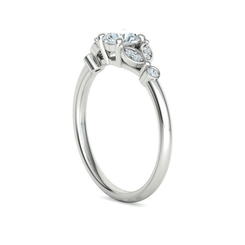 Round Brilliant Diamond Accent Engagement Ring (1/2ctw)