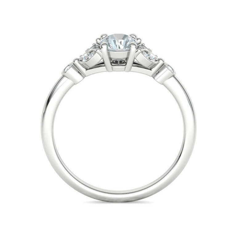 Round Brilliant Diamond Accent Engagement Ring (1/2ctw)