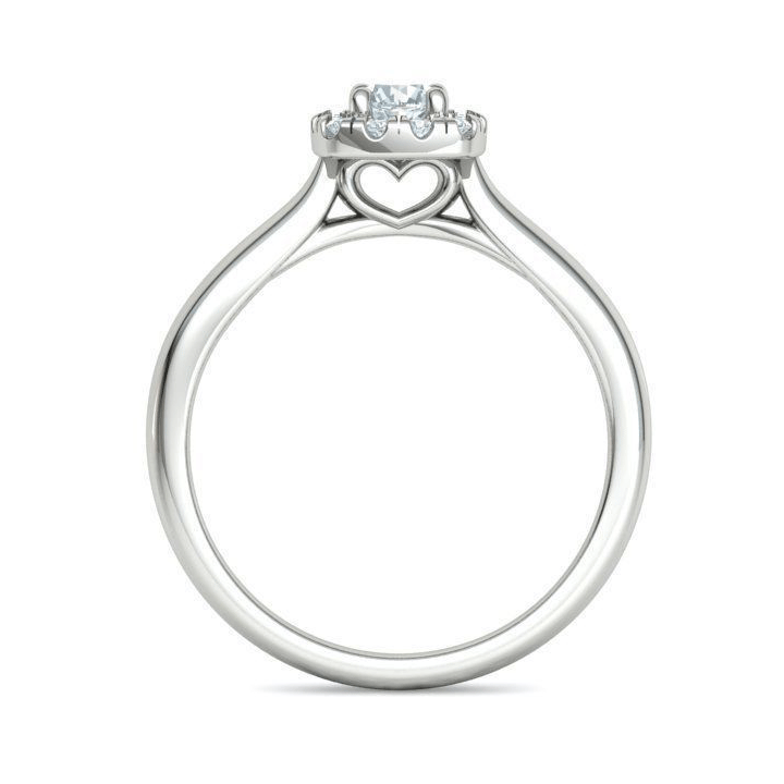 Round Brilliant Halo Diamond Engagement Ring (1/3ct)