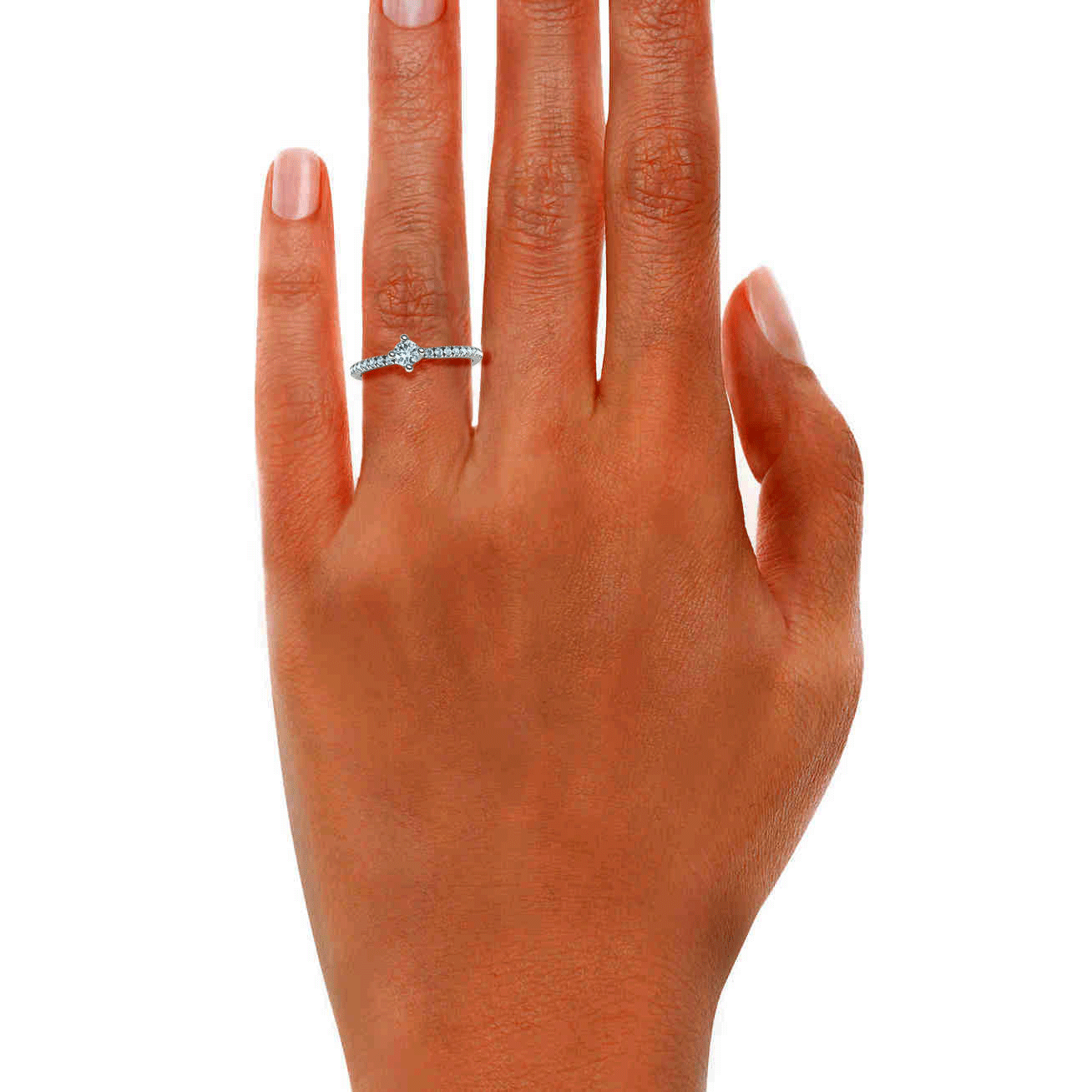 Round Brilliant Diamond Engagement Ring (3/8ctw)