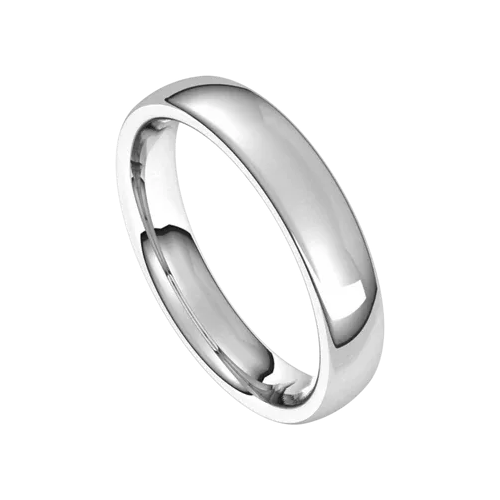 5mm European Men's Wedding Band - High Polished Finish