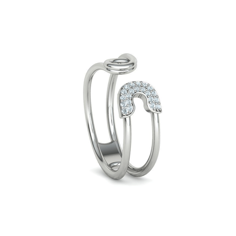 Pave diamond safety pin sales