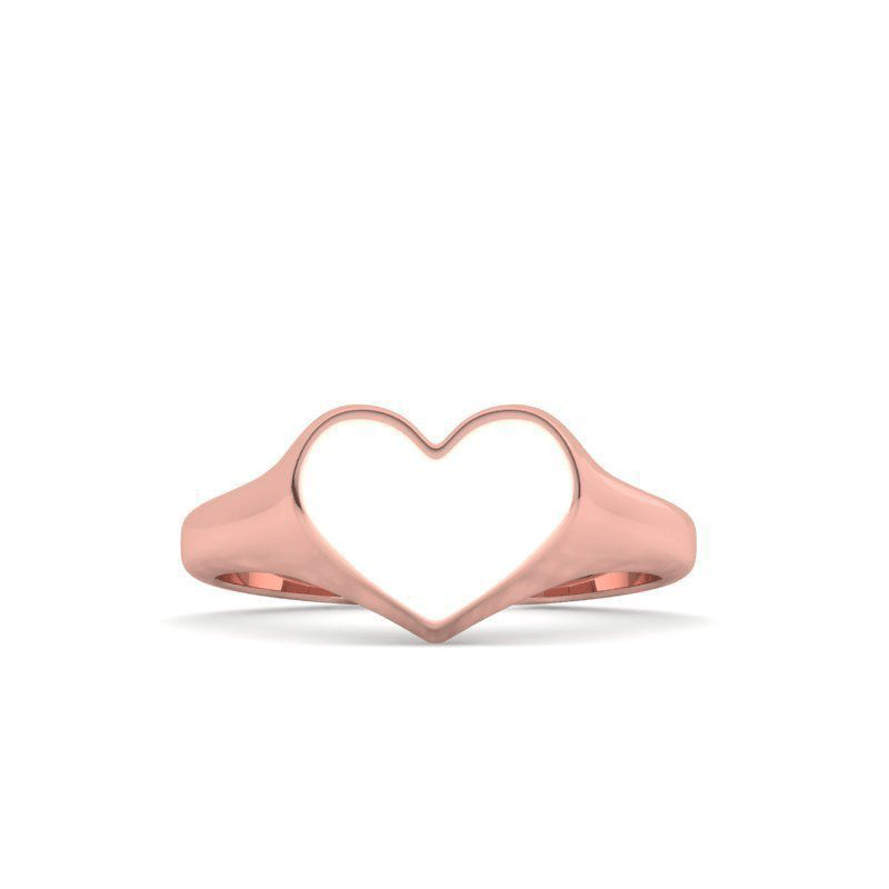 Engraveable Heart Signet Ring