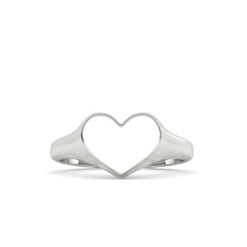 Engraveable Heart Signet Ring