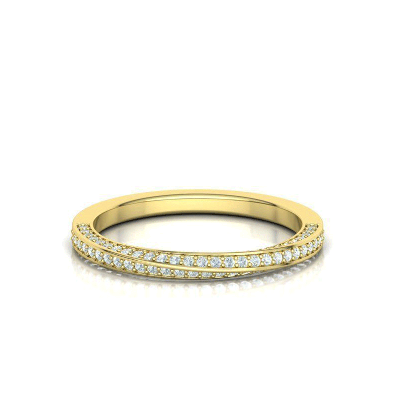 Diamond Twist Wedding Band (1/4ctw)