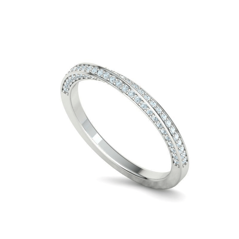 Diamond Twist Wedding Band (1/4ctw)
